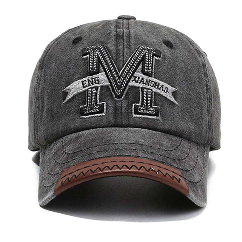 Hot Sale Unisex Baseball M Letter Embroidery Dad Hat Women Men Outdoor Washed Cotton Cap Y260304