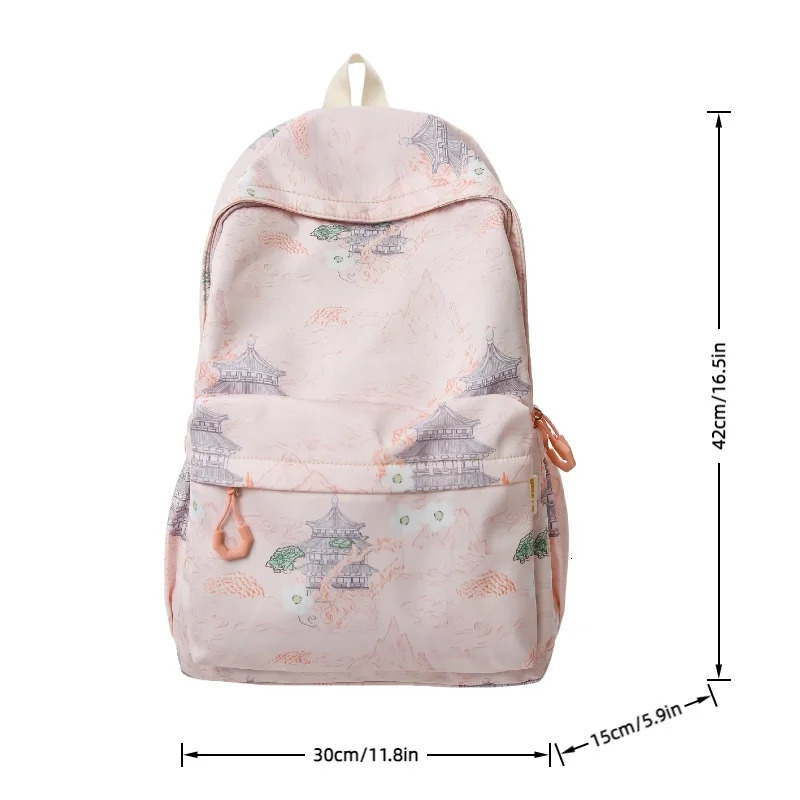 Chinese Style Backpack with Large Capacity and Multiple Pockets A Casual Suitable for Daily Student Use 260307