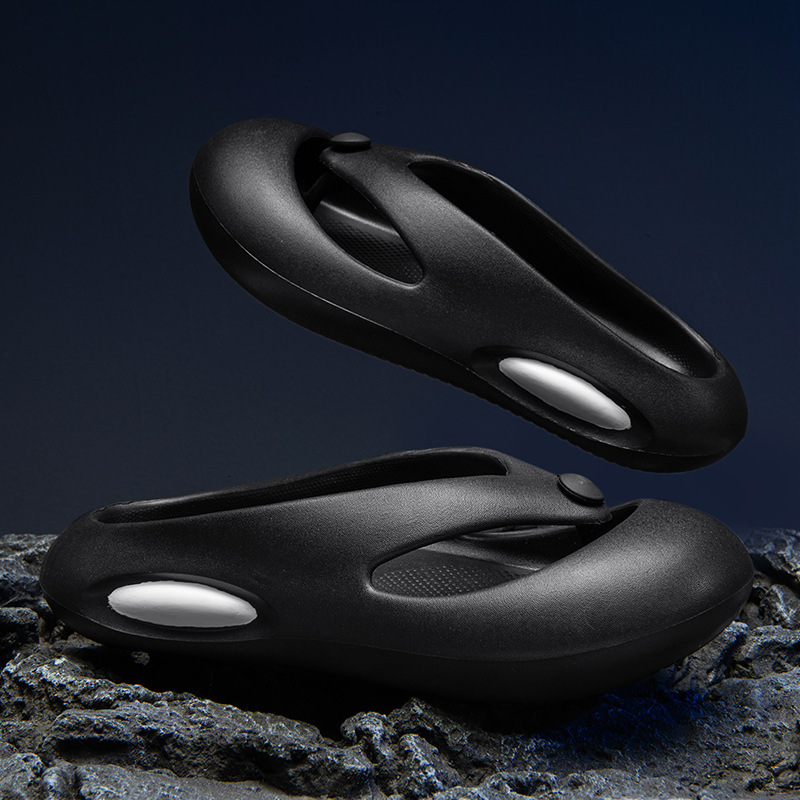 Baotou Men's Flip-flops Outdoor Thick Sole Couple Soft Sole Toe Post Sandals Simple Anti-collision Anti-slip Korean Style Beach Sandals