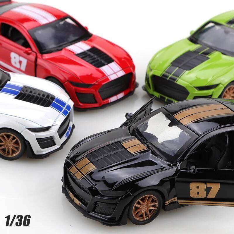 Bagged 1.36 scale realistic Mustang pull-back the best children's toy, alloy car, supercar color scheme. Z260306