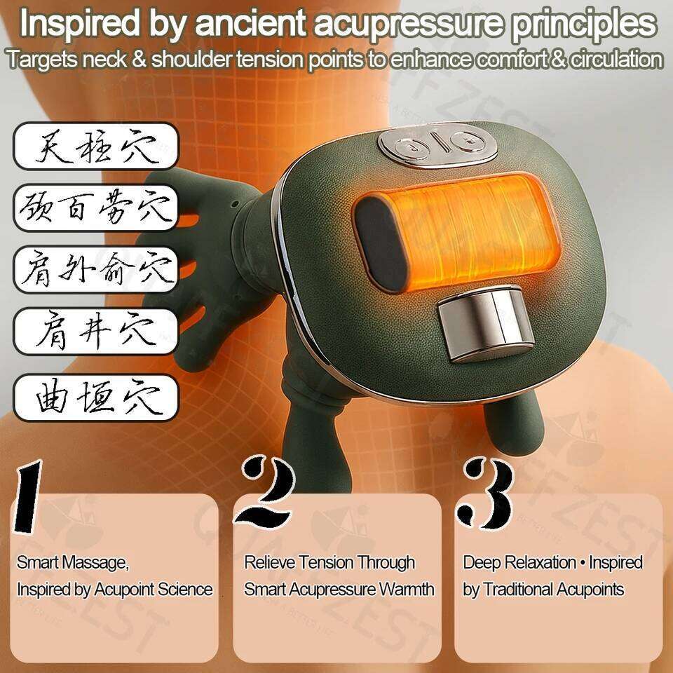 N7 Electric Muscle Massager Wireless Shoulder And Back Kneading Massage Shawl Neck masajeador Relax Pain Relie 26Y0307