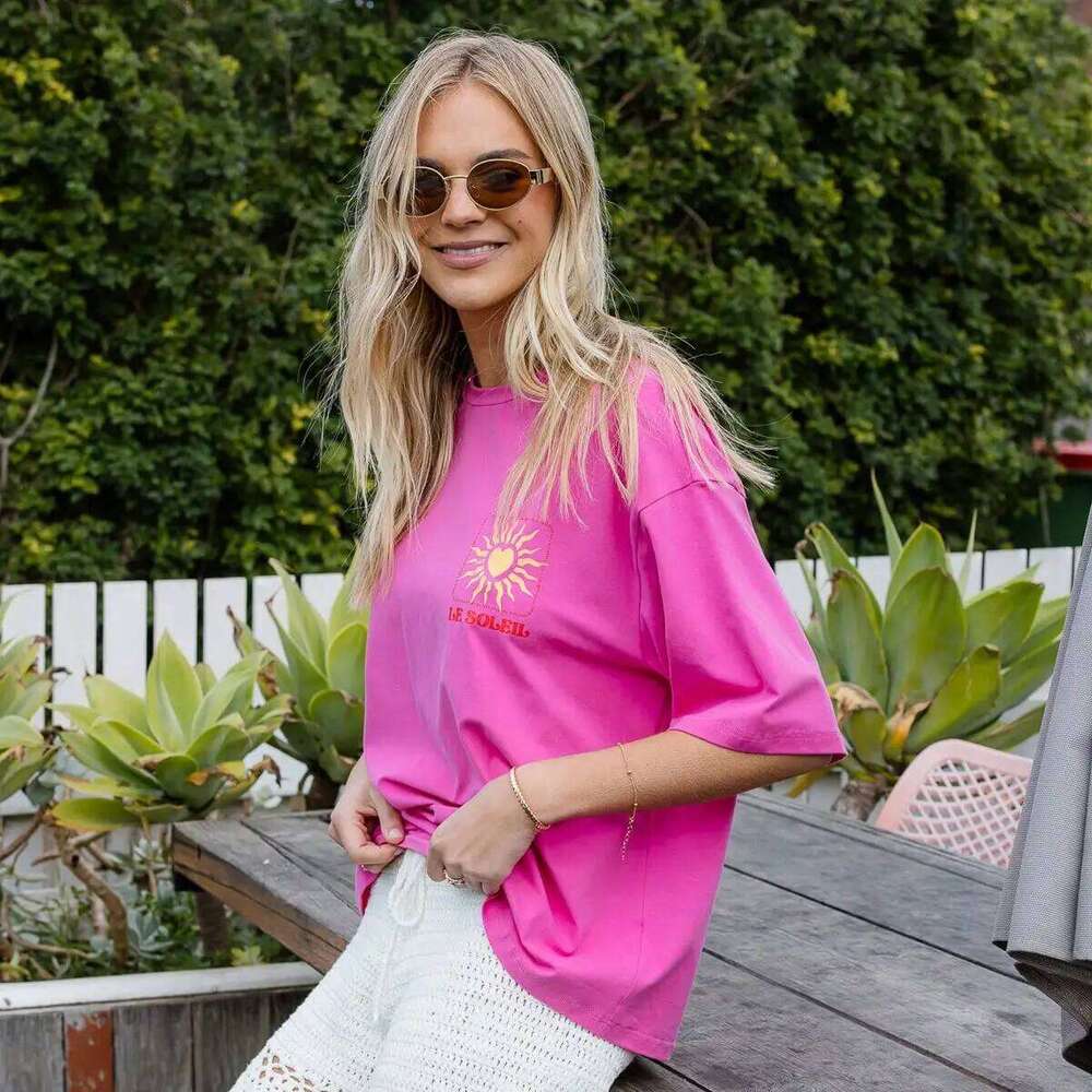 Summer Korean explosive network red sun flower print loose simple women's short sleeve T-shirt top women XJ260306