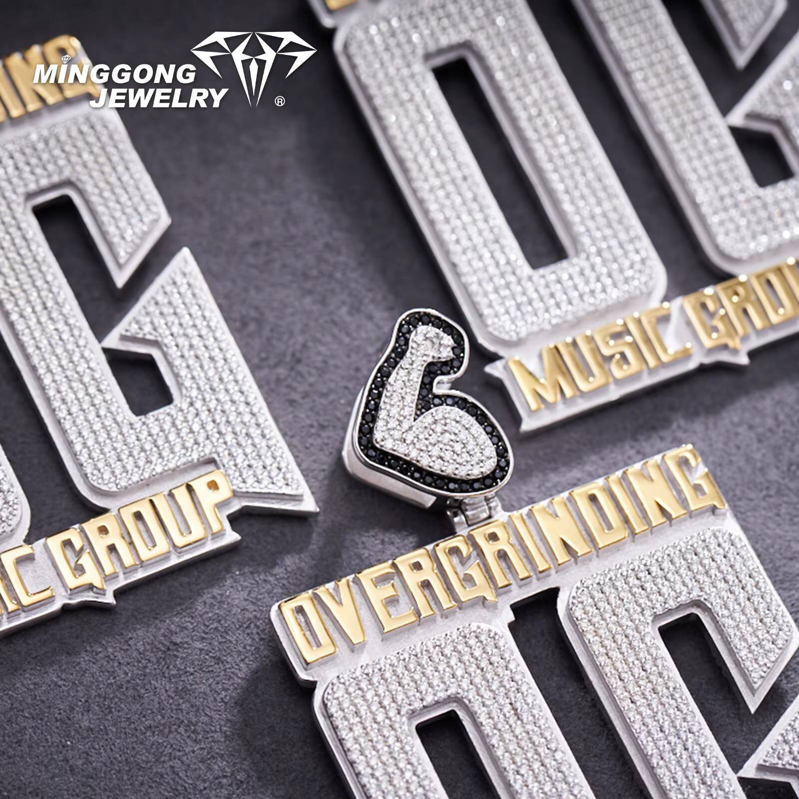Custom VVS Moissanite Hip Hop Style Letter Pendant for Men Women Chain Jewelry with Pendants Charms