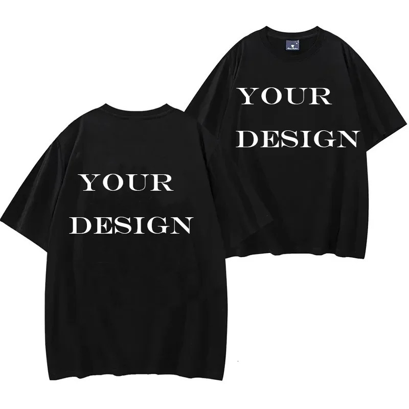 Unisex Cotton Tshirt Customized Printed Fashion T Shirt Harajuku Top DIY Your Like Po or T-shirt Fashion Custom Top 260304