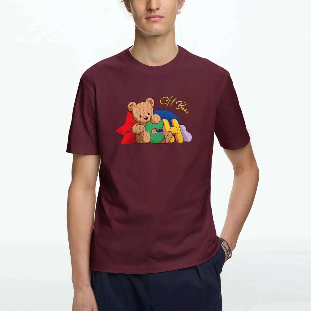 New Printed Pure Cotton Short Sleeve T-Shirt Unisex Letter Design for Summer 2025 High-Quality Top XJ260306 XJ260306