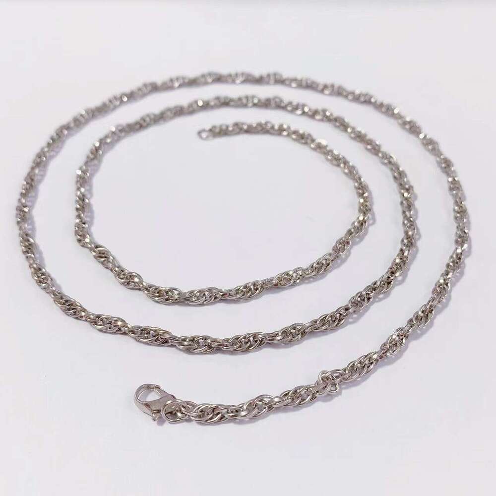 New Special Price Cuban Men's Trendy silver Fashion Trend Titanium Steel Necklace High Quality Color Retention European and American Hip Hop Chai