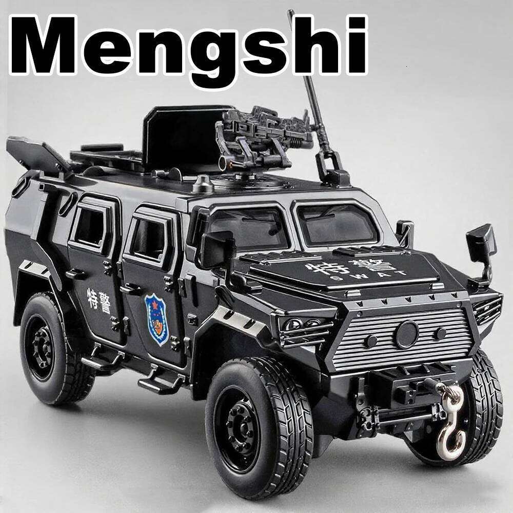 1:32 Dongfeng Mengshi Sabertooth Toys Car Alloy Diecast Model Trailer Hook Extendable Sound Light Pull Back Armored Vehices Gift Z260306