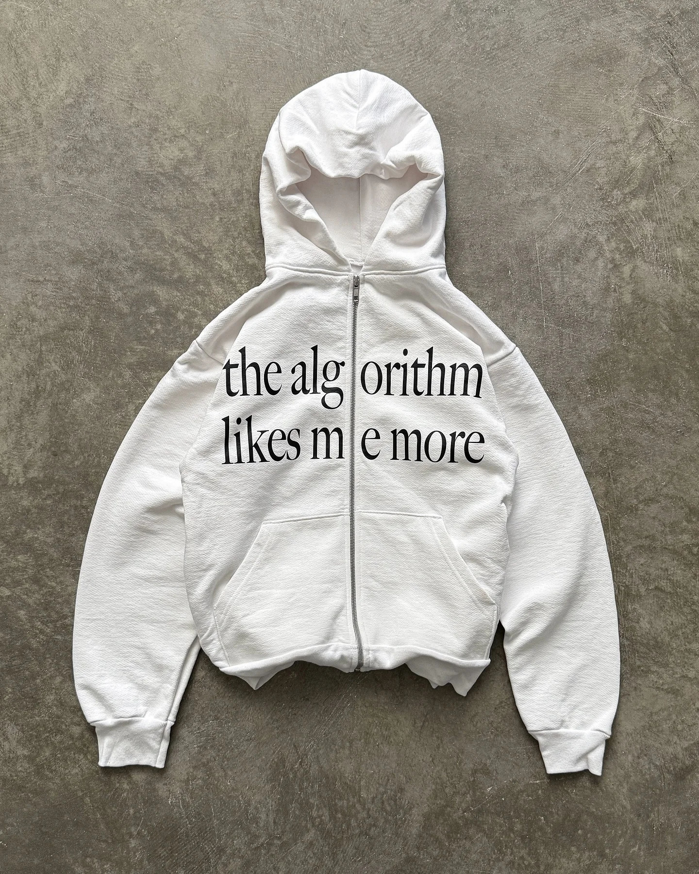 Harajuku Retro Letter Printed Women Zipper Hoodie Casual White Loose Y2K Hoodies Comfortable Cotton Woman Clothing Sweatshirt 260228
