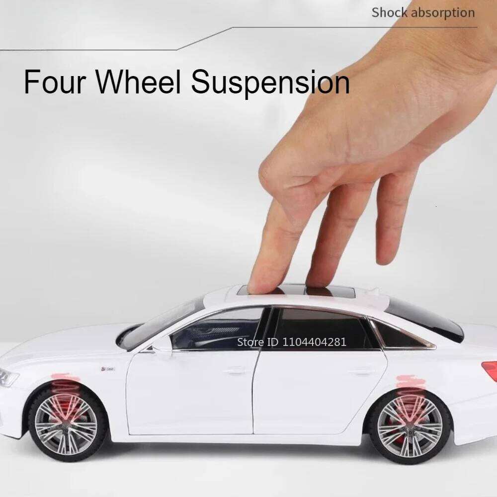1:18 A6L Honda Accord Models Toys Cars Doors Opened Wheels Turned Vehicles Light Music Miniature Model for Boys Decoration Gifts Z260306