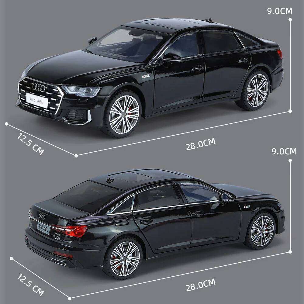 1:18 A6L Honda Accord Models Toys Cars Doors Opened Wheels Turned Vehicles Light Music Miniature Model for Boys Decoration Gifts Z260306