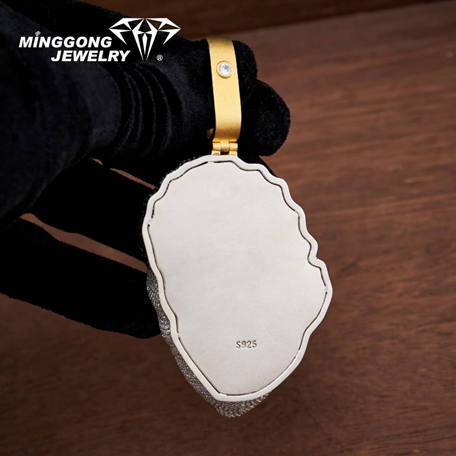Custom Advanced Design Sterling Silver 22k Gold Plated Moissanite Pendant Hip Hop Rapper Style Chain for Men Women