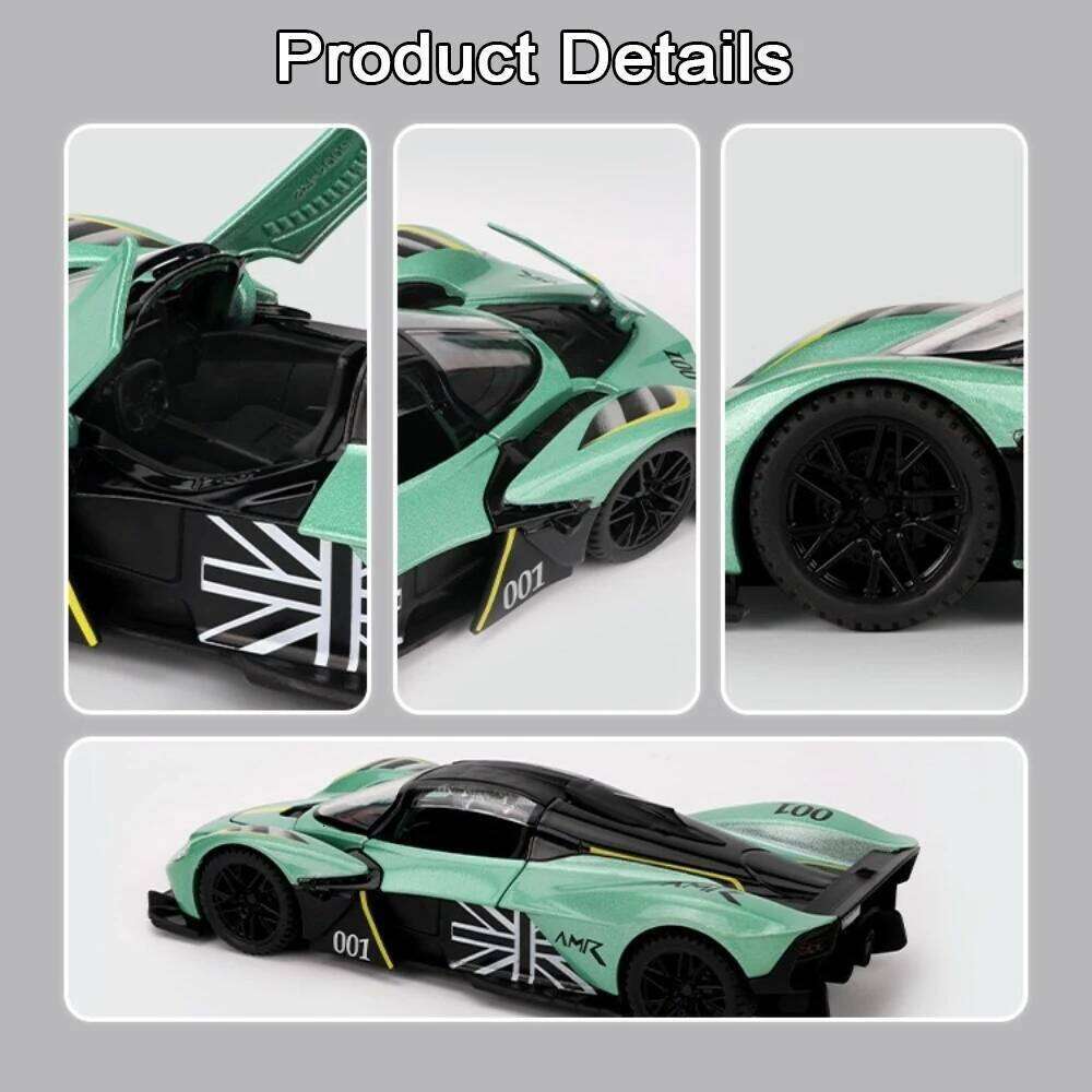 1:32 Valkyrie Vulcan Models Toys Diecast Alloy Cars Doors Opened with Sound Light Pull Back Miniature Vehices Popular Ornaments Z260306