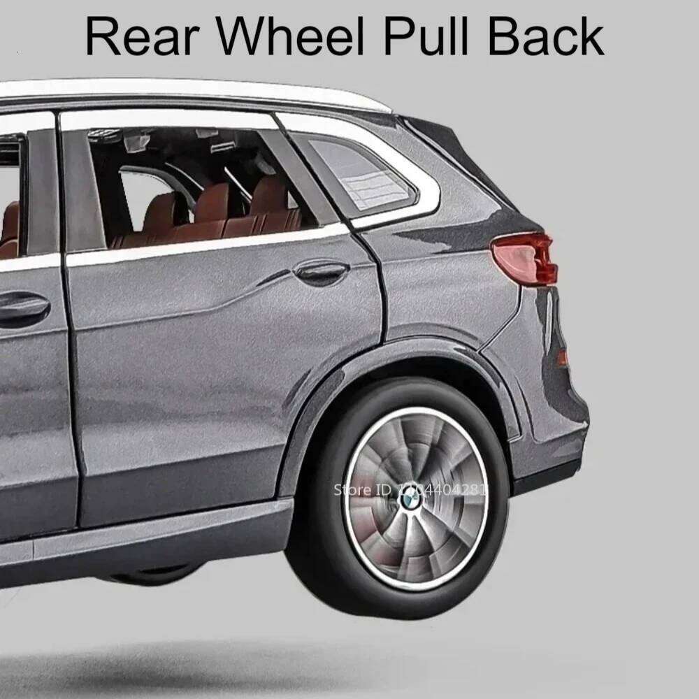 1:24 X5 THE 7 Miniature Model Toy Diecast Alloy Car 6 Doors Opened Sound Light Pull Back Vehices Collection of Simulation Models Z260306