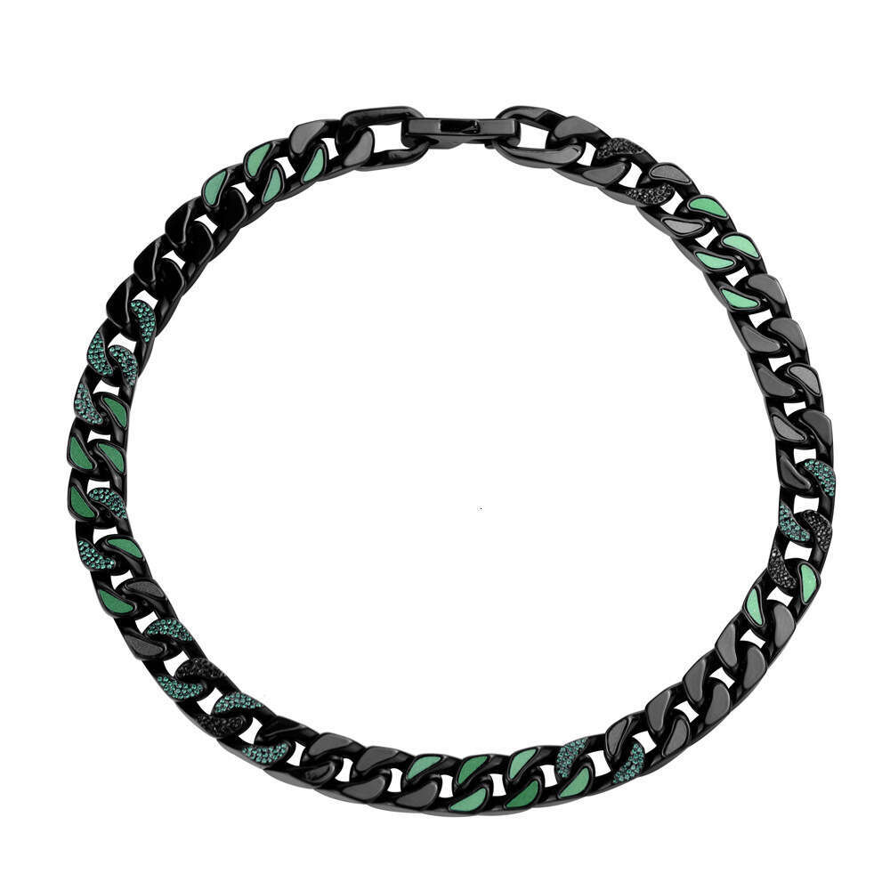 High-quality titanium Cuban necklace, European American hip-hop street fashion stainless steel collarbone chain, thick chain jewelry for men and women
