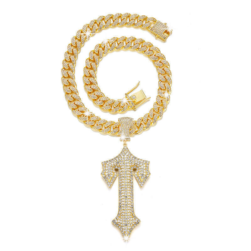 Cross-border exclusive supply of new European and American products: high-quality personalized three-dimensional alloy hip-hop sword pendant