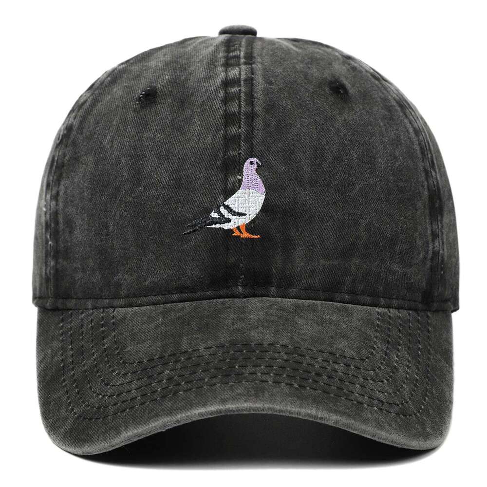 Baseball cap suitable for all seasons, pigeon embroidery pattern, men's and women's daily casual fashion, outdoor sun protection Y260304