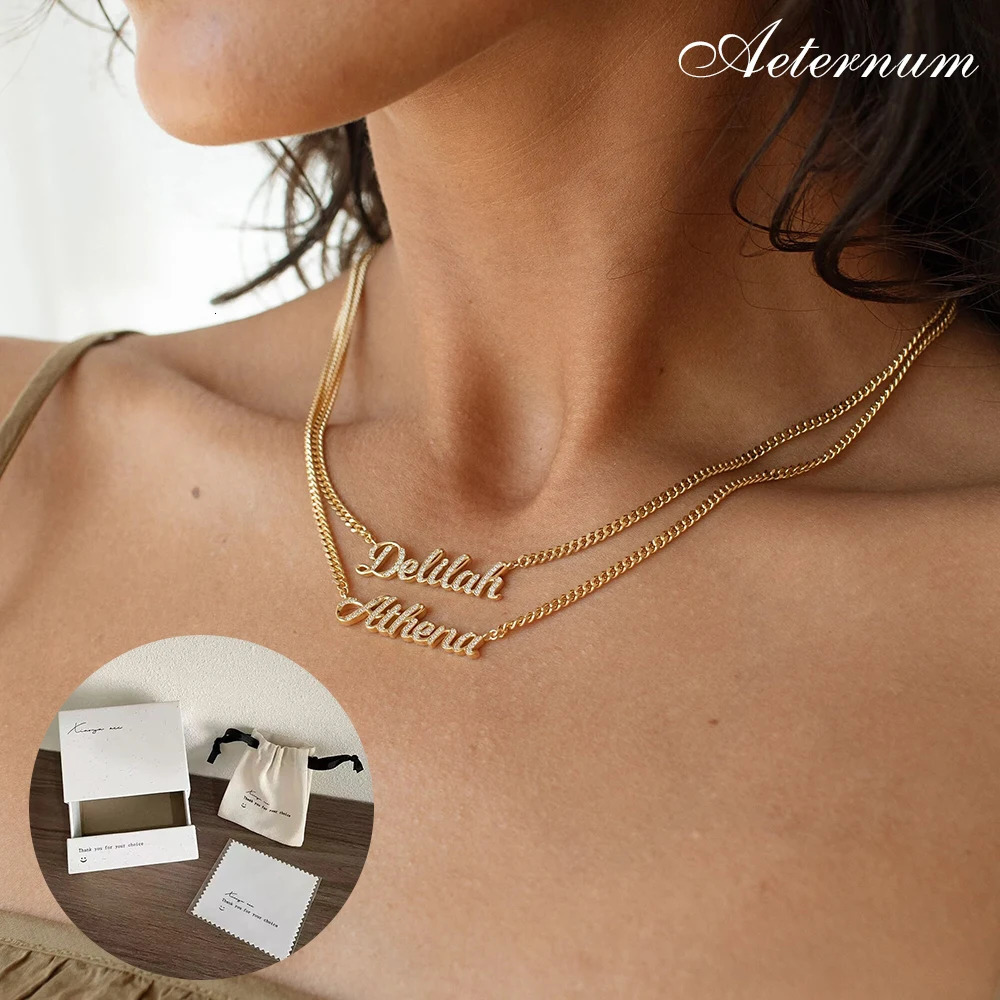 Personalized Ladies Custom Name Necklace with Stainless Steel Zircon Pendant Fine Diamond Jewelry Holiday Gift 260302