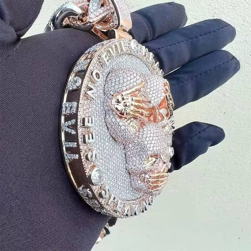 Custom Hip Hop Jewelry Moissanite Diamond Pendant Name Iced Out Pendant