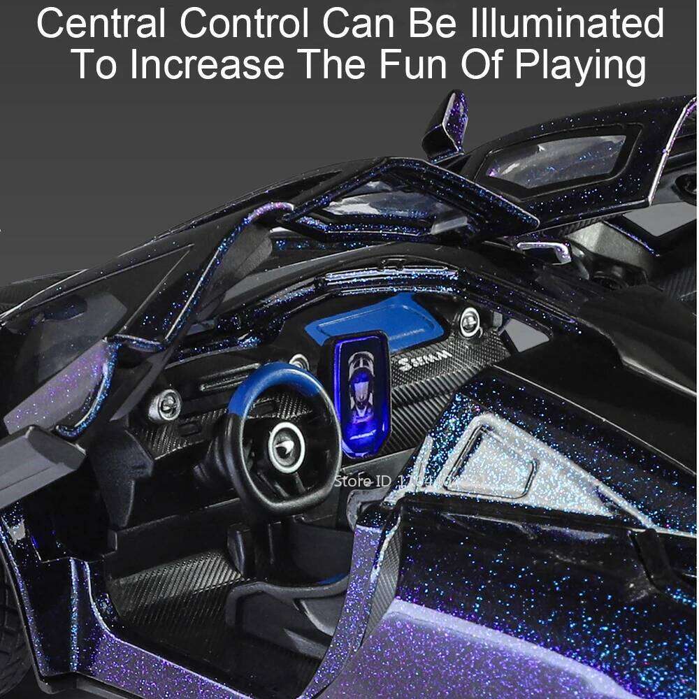 1:24 Senna Lambor Revuelto Alloy Model Toy Diecast Car Door Opened Sound Light Pull Back Front Wheel Steering Vehice Friend Gift Z260307