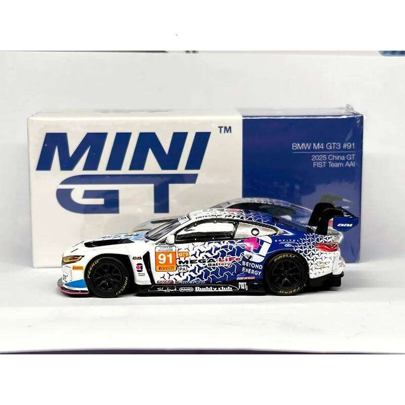 In Stock Minigt 1108# 1:64 M4 Gt3 No. 91 Limited Edition Realistic Alloy Miniaturized Die-Cast Car Model Custom Children'S Gifts Z260306