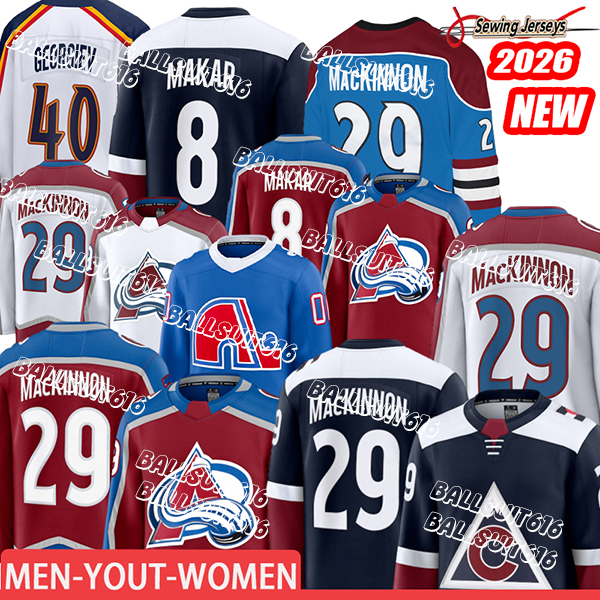 Colorado Avalanches Jersey Nathan MacKinnon Cale Makar Gabriel Landeskog Ross Colton Miles Wood Hockey Jerseys 2026