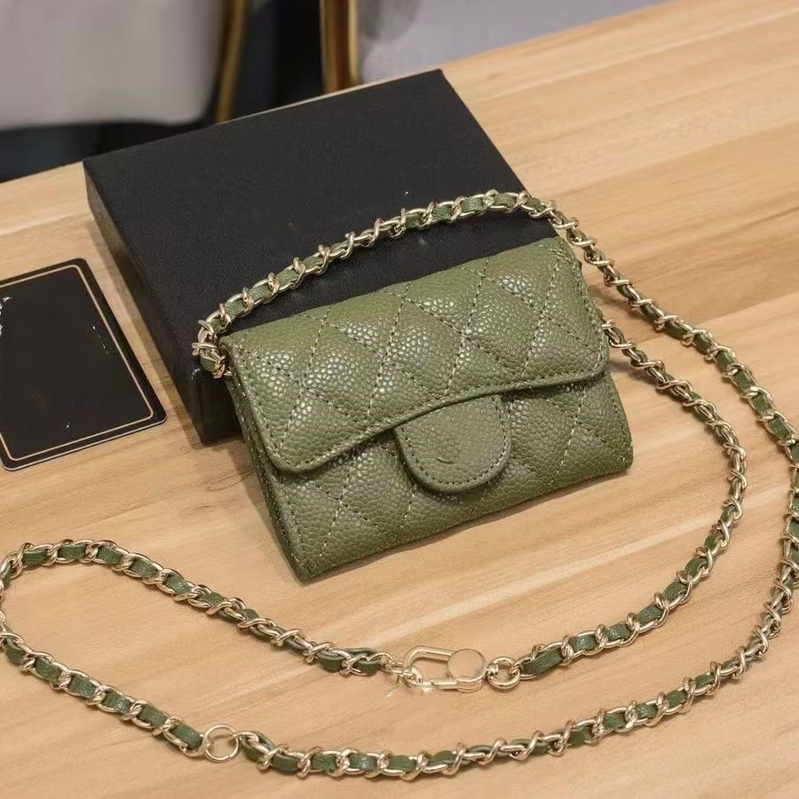 Designer wallet, ladies' bag, classic card bag, ID card bag, passport holder, caviar pattern coin bag, credit card wallet