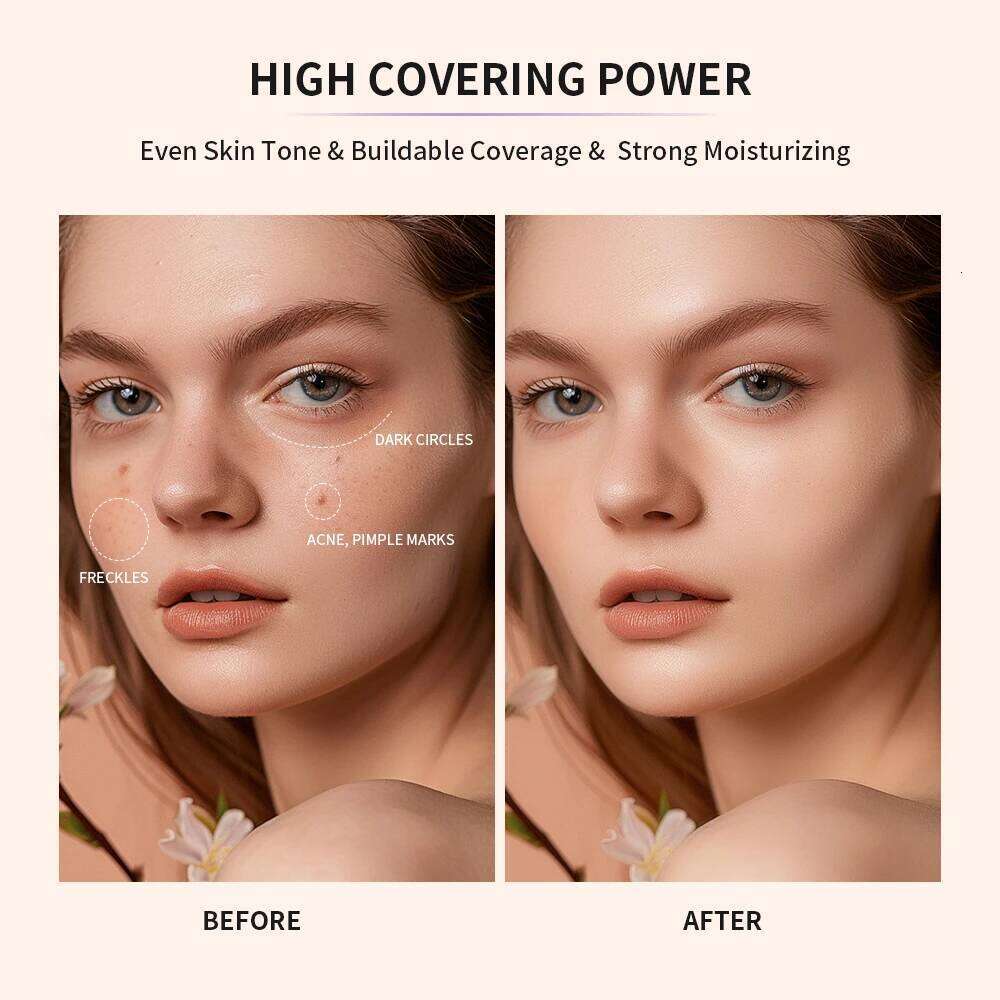 High Coverage CC cream Foundation Tinted Hydrator Matte Finish Light Oil-Free Moisturizing Makeup Hyaluronic Acid Sheer 26L0306