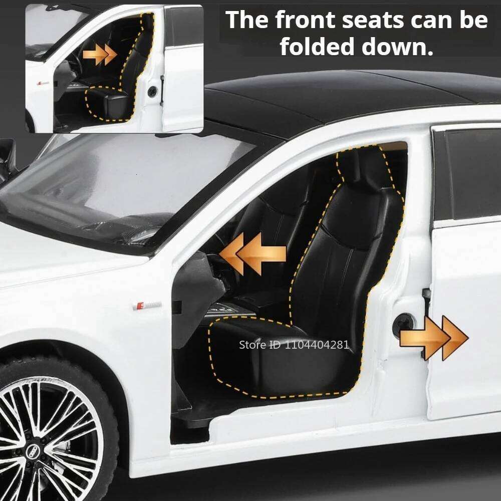 1:24 A6L Revuelto Diecast Alloy Toys Cars Models Sound Light Pull Back Four Wheel Suspension Miniature Sportscar Christmas Gifts Z260306