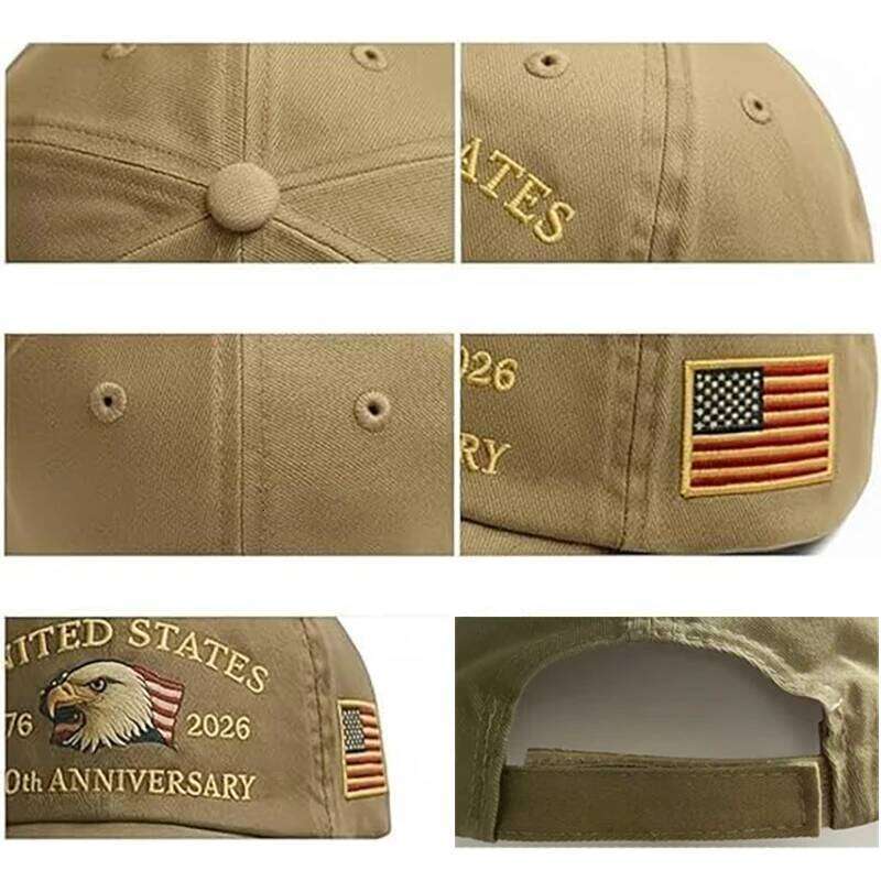 250th Hat USA Patriotic Caps Eagle Embroidered Baseball Hats for Men Women 250 Year Anniversary Cap Y260304
