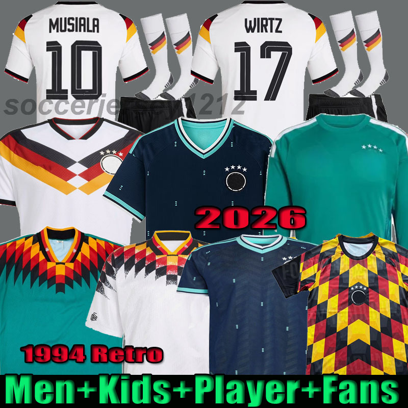 2026 Germany Adeyemi Woltemade woman Soccer Jerseys 2025 Player fans GNABRY WERNER MUSIALA MULLER HAVERTZ WIRTZ PAVLOVIC 25 26 Men Football Shirts Kids 1994 retro