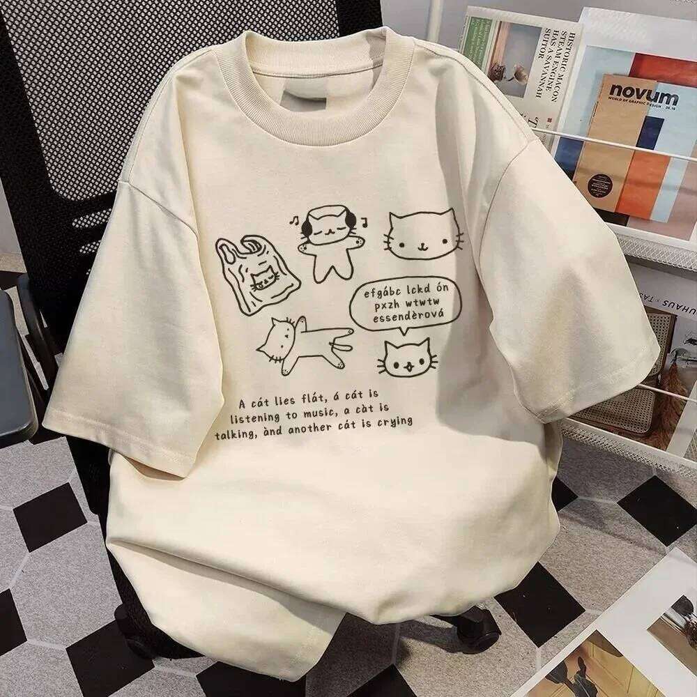 American Retro Summer New Short-sleeved T-shirt Women Harajuku Everything Half-sleeved Tee Tops XJ260306