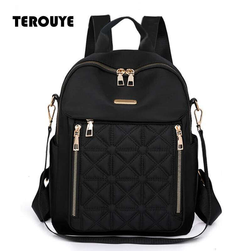 New Fashion Multi-Purpose Nylon Cloth Backpack For Travel And School The Direction Zipper Is Random The Style TEROUYE