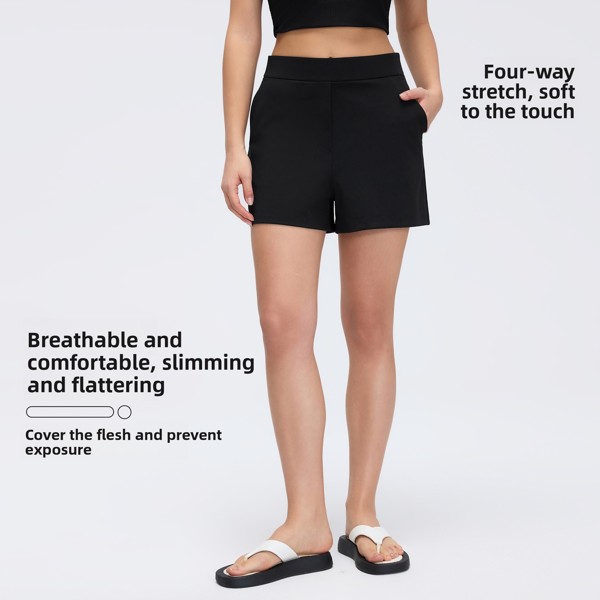 High-waisted loose sports women, summer running yoga fitness pants, casual shorts for outdoor wear D26075