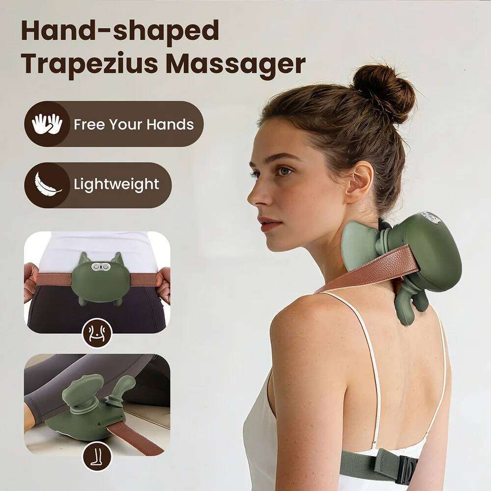 Electric Muscle Massager Wireless Shoulder And Back Kneading Massage Shawl Neck masajeador Relax Pain Relief 26Y0307