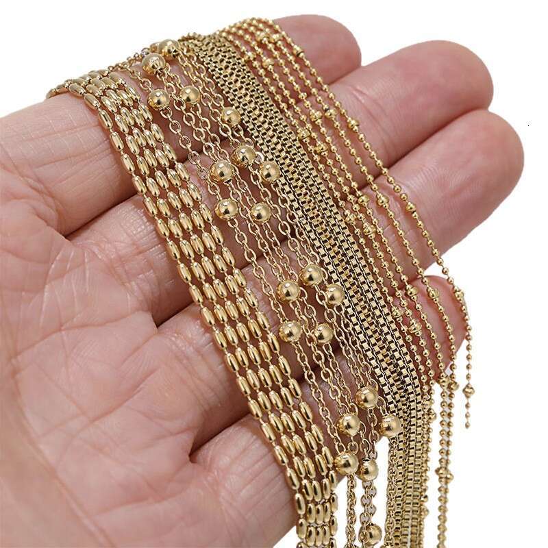 Stainless steel minimalist necklace, PVD vacuum electroplated 18K gold, DIY chain, high-end, non-fading, cross-border foreign trade necklace