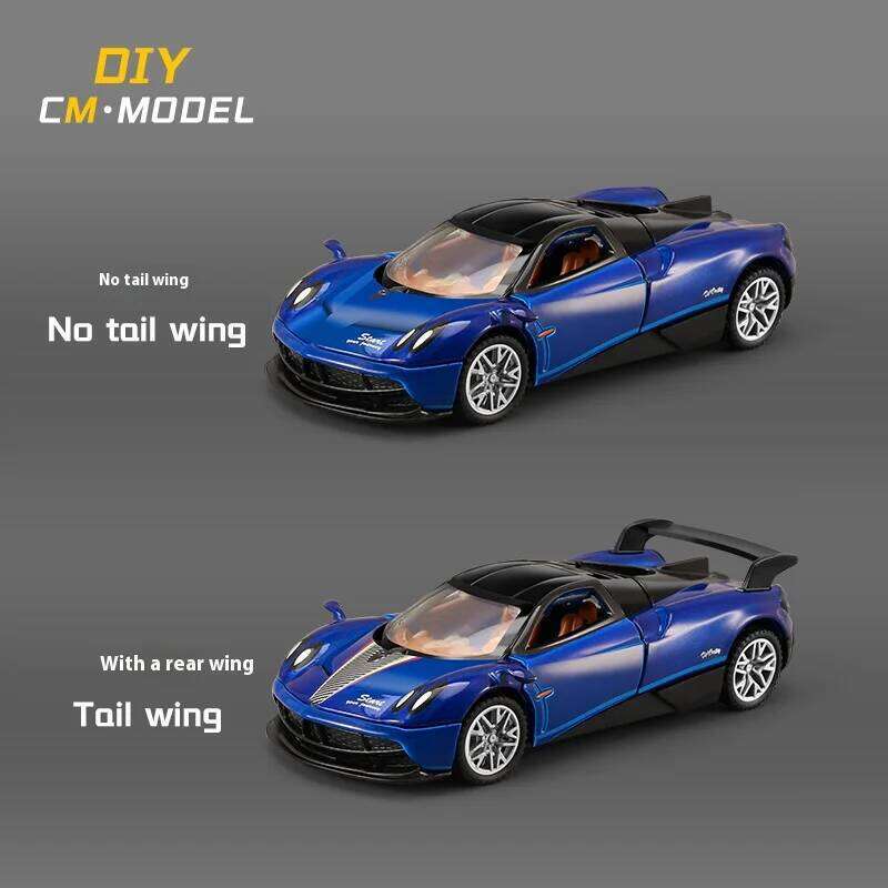 1/43 AE86 ZONDA R Automobile Model DIY Modified Car Toy Metal Die Cast Sliding Forward Boys Birthday Gift Z260306