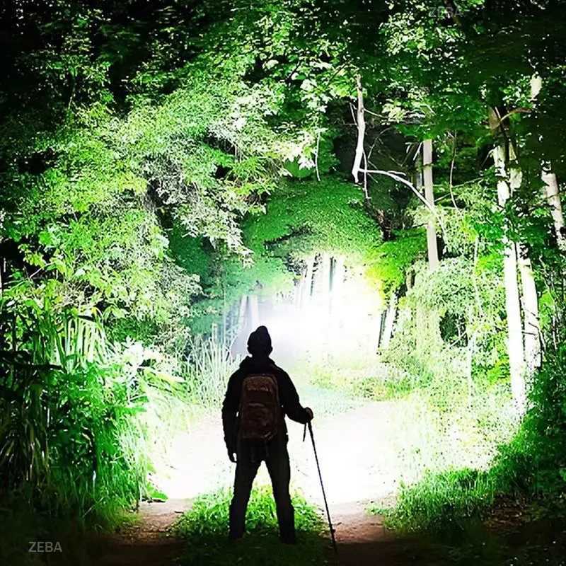 600W LED Headlamp Most Powerful Long Range Head Flashlight Rechargeable Lamp Outdoor Fishing Lantern Waterproof Headlight Patrol H260307