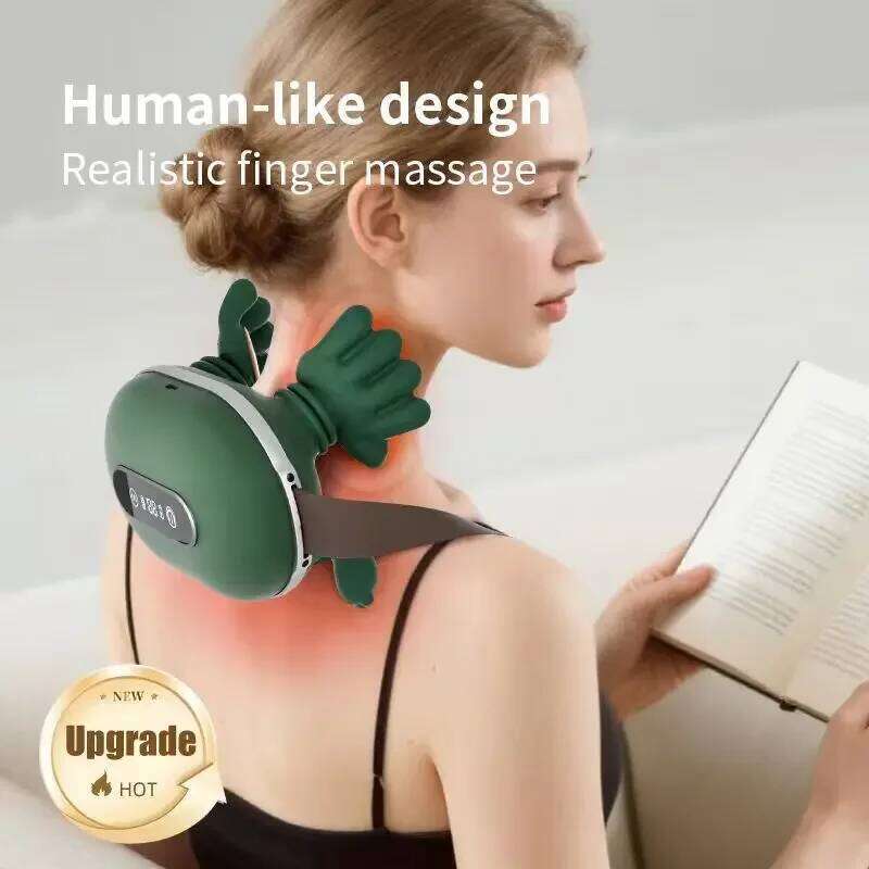 Rechargeable And Shoulder Silicone Neck Massager, Adjustable Vibration Massage Pillow Portable Electric Massager 26Y0307