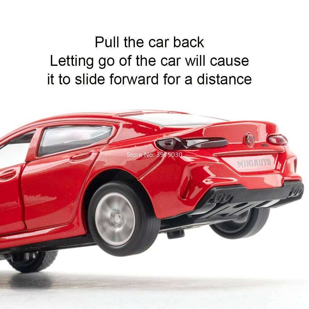 1:32 M8 Alloy Diecasting Toys Miniature Cars Models with Sound Light Pull Back Toy Vehicles Model for Children Collection Gifts Z260307