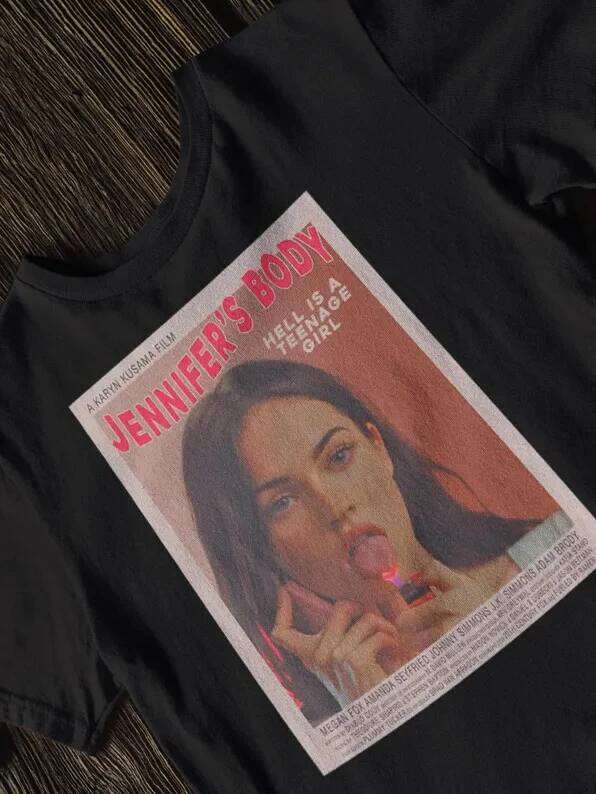 Streetwear Vintage Women Jennifer's Body Horror Cinema Movie T-Shirt Men Oversize Cotton Tee Casual Trend Harajuku O-Neck Summer XJ260306