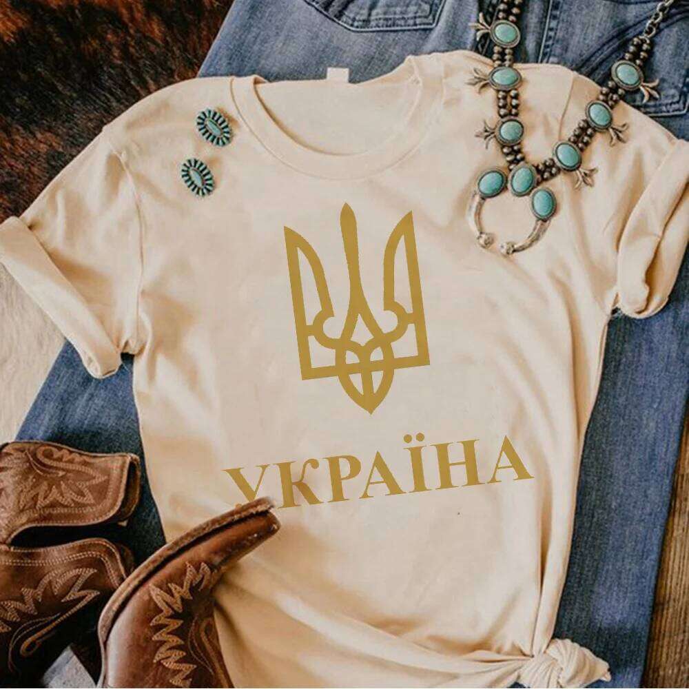 Ucraina Ucrania Ukraine t shirt women summer Y2K designer tshirt female manga harajuku Japanese clothing XJ260306 XJ260306
