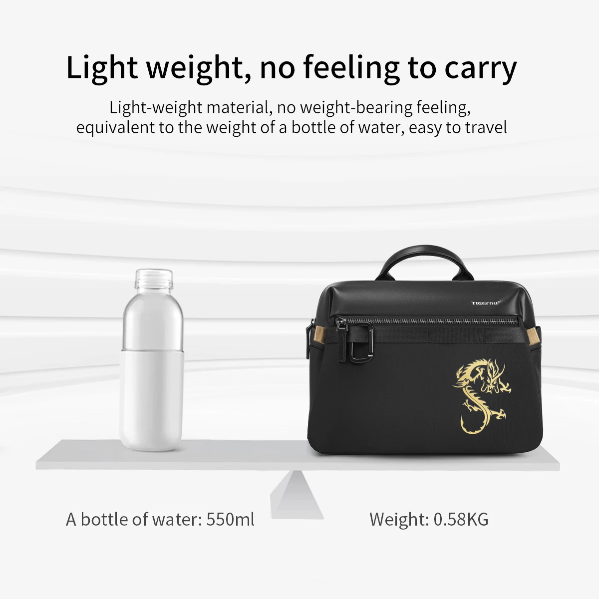Tigernu Bags Men Fashion Male Shoulder Bag Chinese Style Hand Fit For 11 inch Tablet Waterproof Crossbody Dragon Series 260307