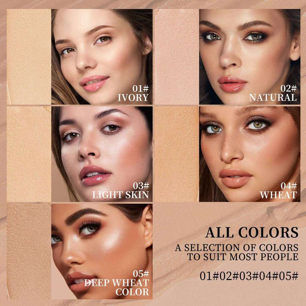 O'cheal Concealer Foundation Stick Facial Matte Bronzer Contouring Coverage Moisturizing Makeup Face Cream Portable With Sponge 26L0306