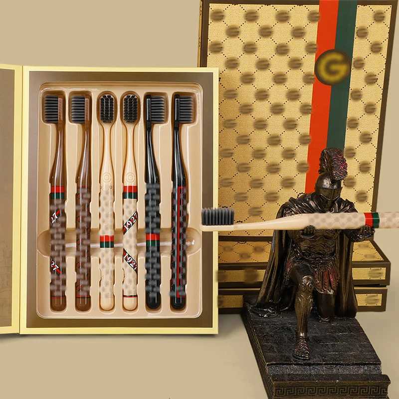 This 6-piece toothbrush gift box with soft bristles provides deep oral cleaning for adults in daily home and travel use.T260307