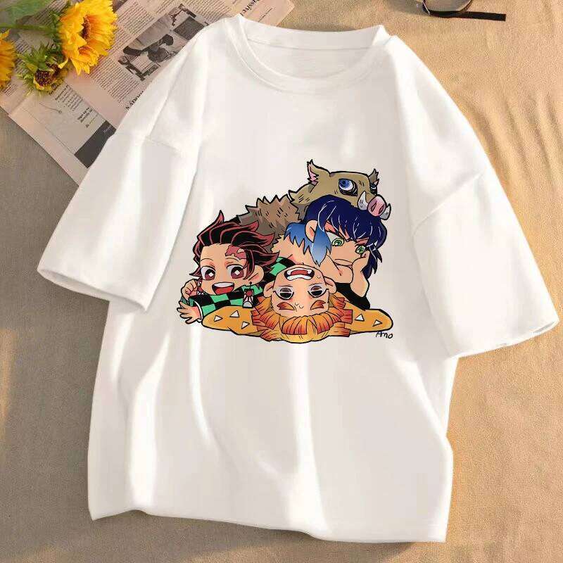 New Demon Slayer T-Shirt Kimetsu No Yaiba Unisex Graphic Tee Summer Short Sleeve Casual Cartoon Top Streetwear Anime Gift XJ260306 XJ260306