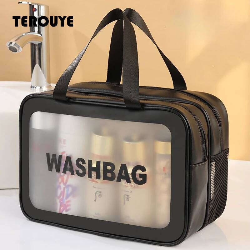 Wet-Dry Separation Makeup Portable Toiletry Travel Large Capacity Storage Bag Fitness Swimming Essentials TEROUYE