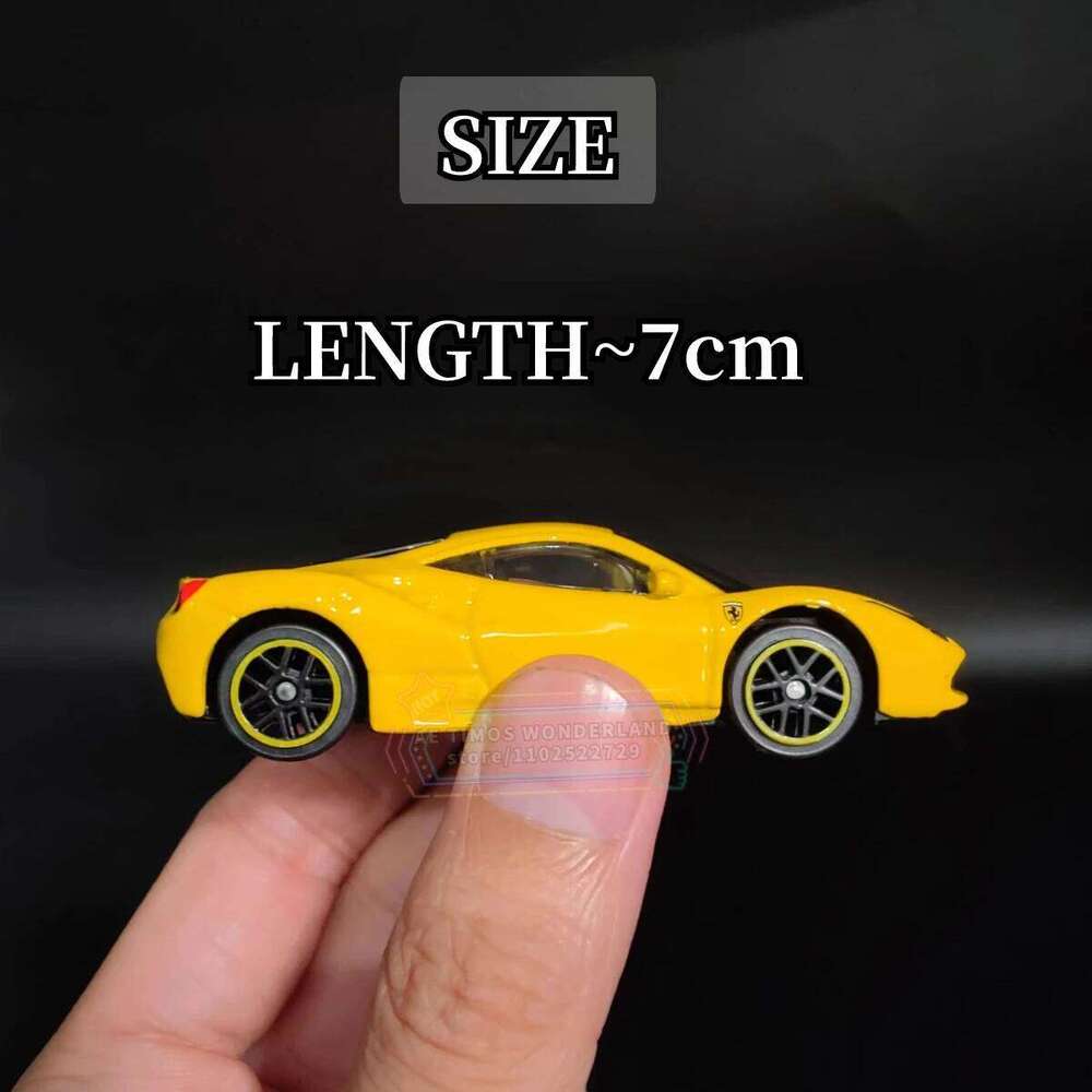 Bburago 1:64 Ferrari 488 GTB Yellow Replica Realistic Model Ideal Gift for Kids Adults Car Miniature Collection Toy Z260306
