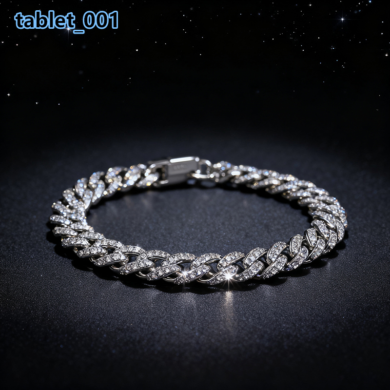 Hip Hop Jewelry Moissanite GRA Certification Bracelet 28CT VVS Moissanite Iced Out Diamond Cuban Link Bracelet