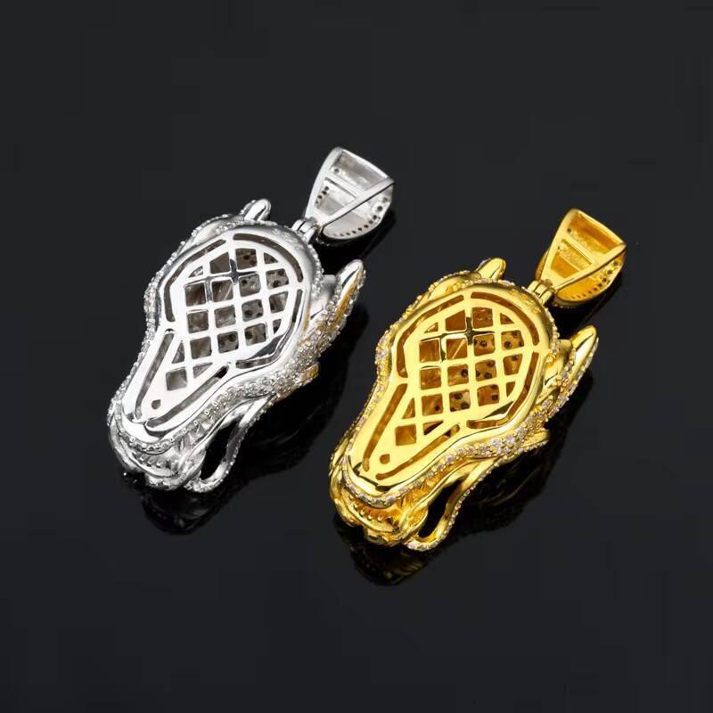 New Hip Hop 18K Gold Plated 925 Sterling Silver Moissanite Iced Out Animal Jewelry Dragon Pendant Necklaces for Women Men