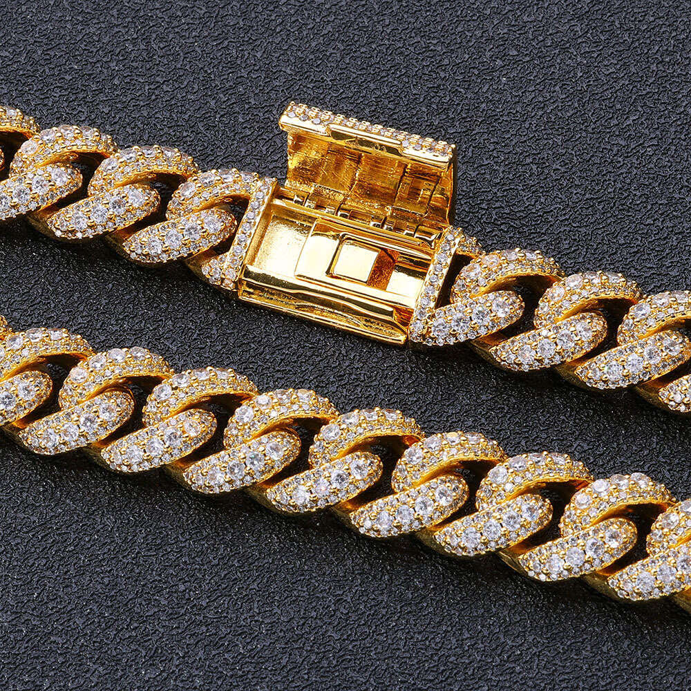European and American cross-border hip-hop bubble Cuban chain zircon men's bracelet, high-quality full-diamond jewelry, trendy accessories wholes